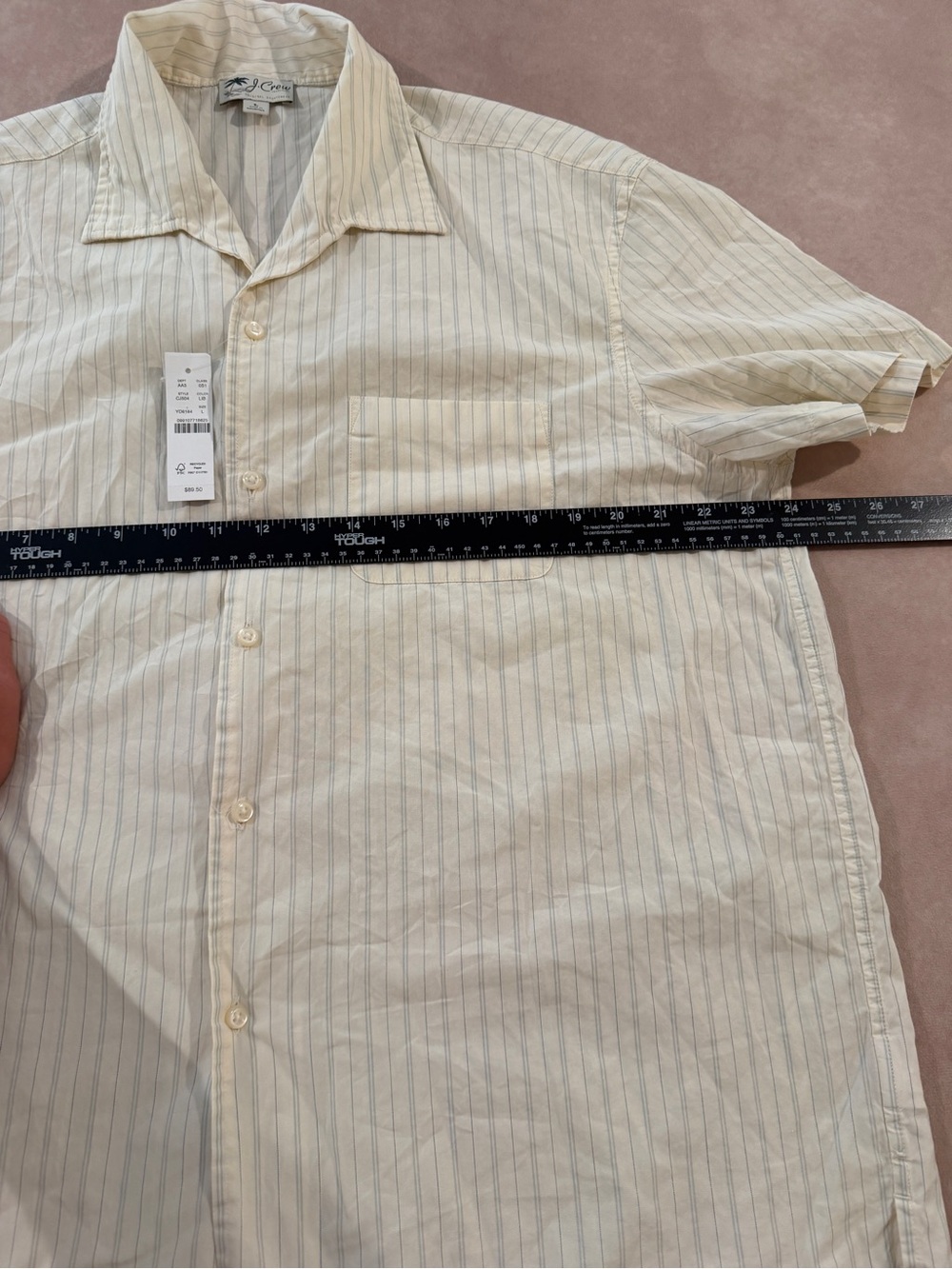 J. Crew Short-sleeve cotton poplin camp-collar shirt • size large • NWT • CJ504 - Picture 4 of 6
